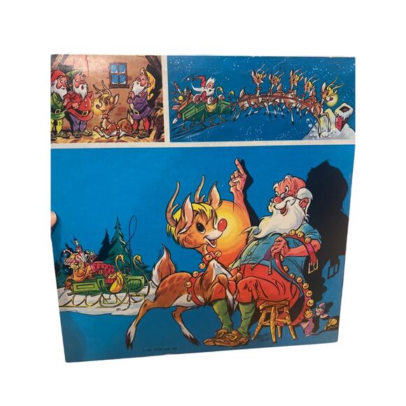 Vintage Rudolph The Red Nose Reindeer The Peppermint Kandy Kids P.Pan Vinyl - Picture 2 of 4